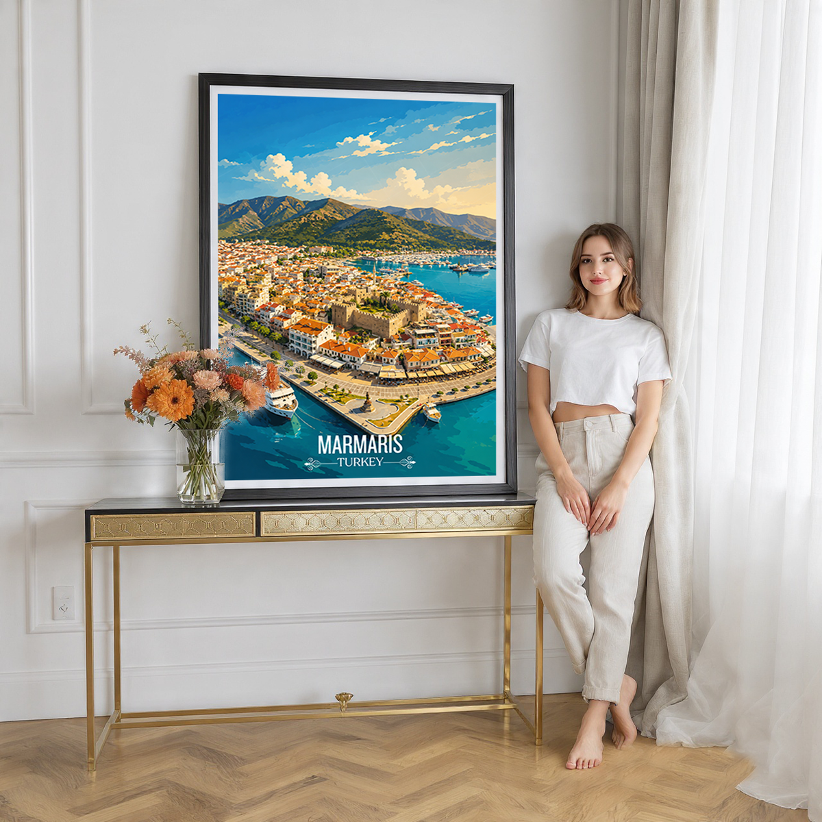 Marmaris - Turkey - Vintage Travel Wall Art Poster Print