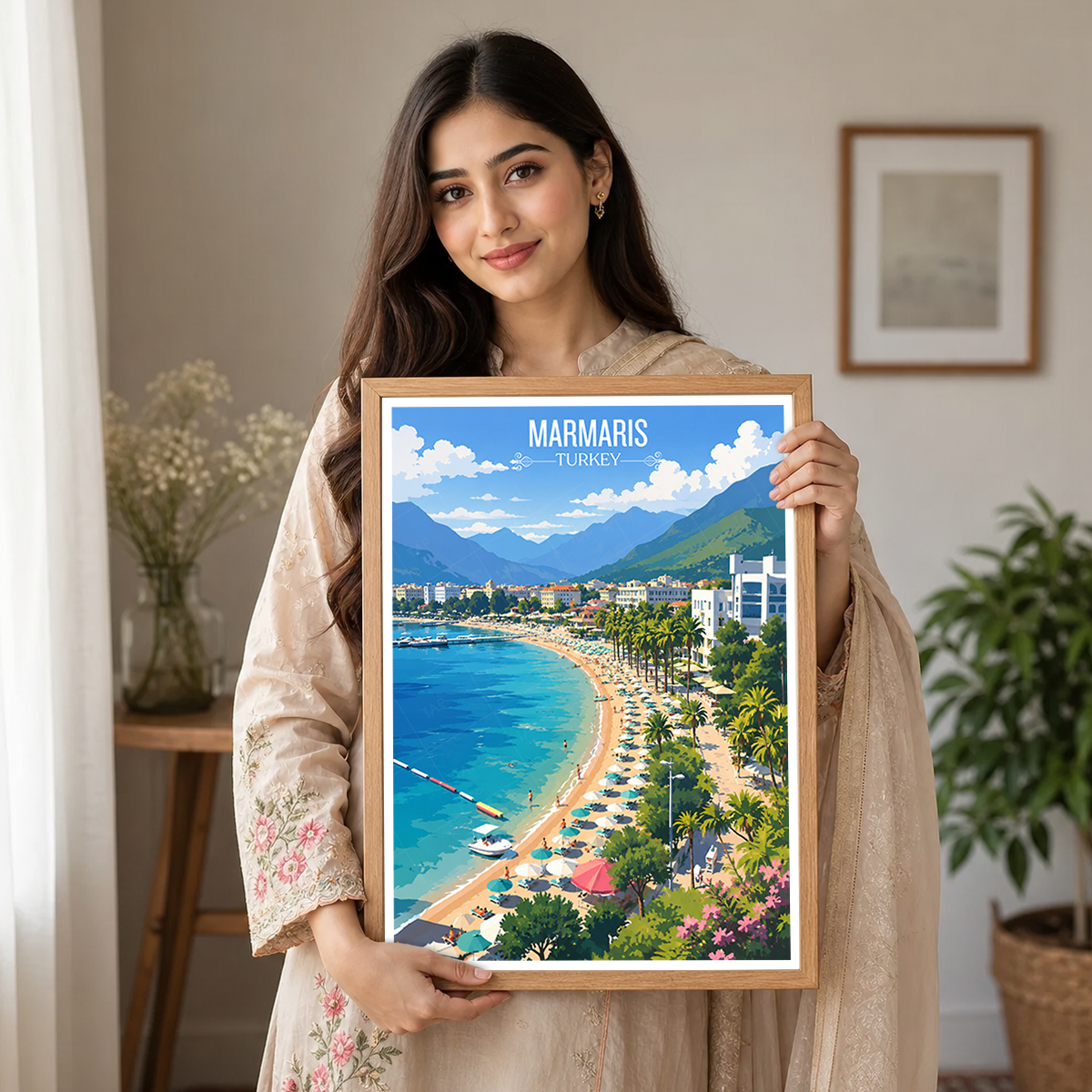 Marmaris - Turkey - Vintage Travel Wall Art Poster Print