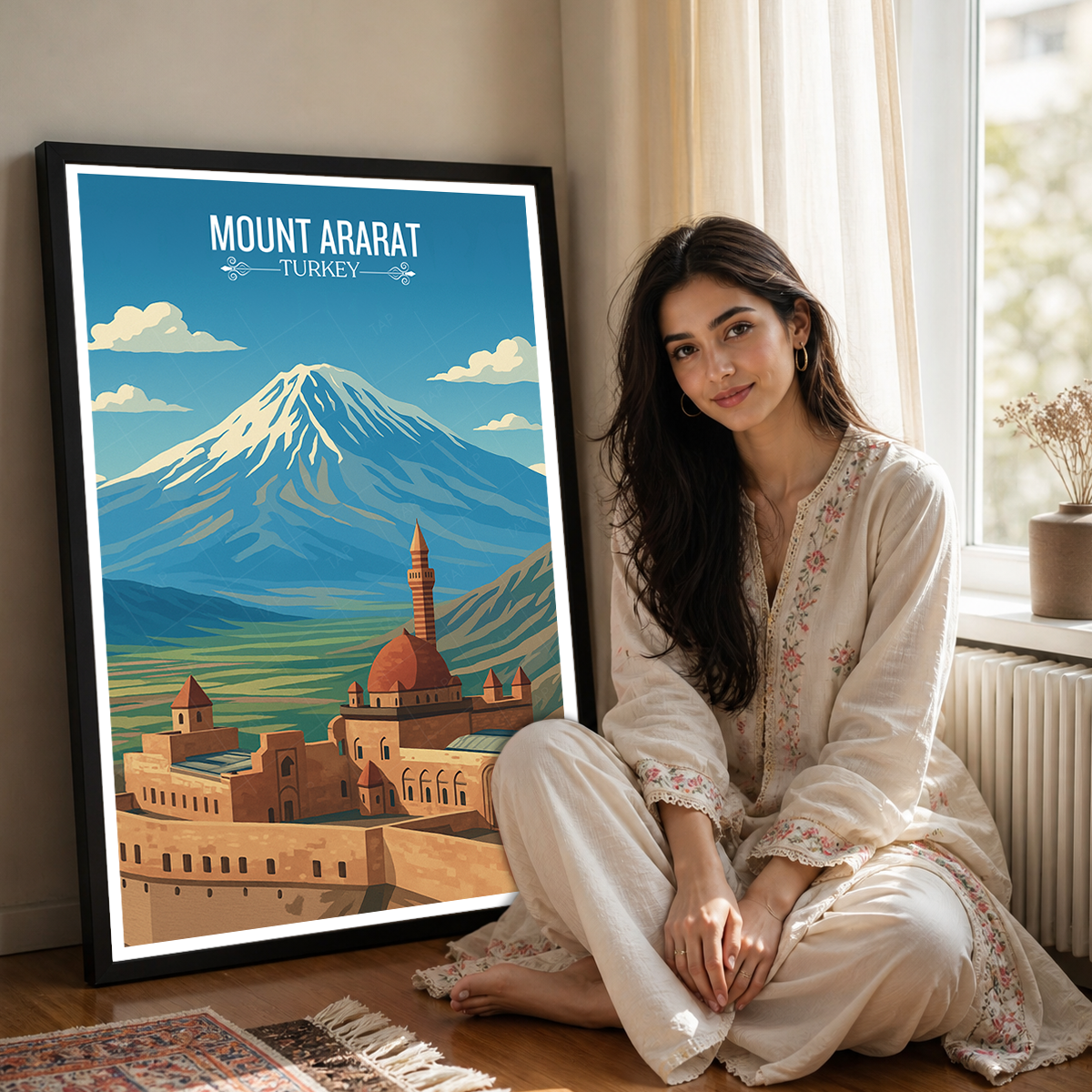 Mount Ararat - Turkey - Vintage Travel Wall Art Poster Print