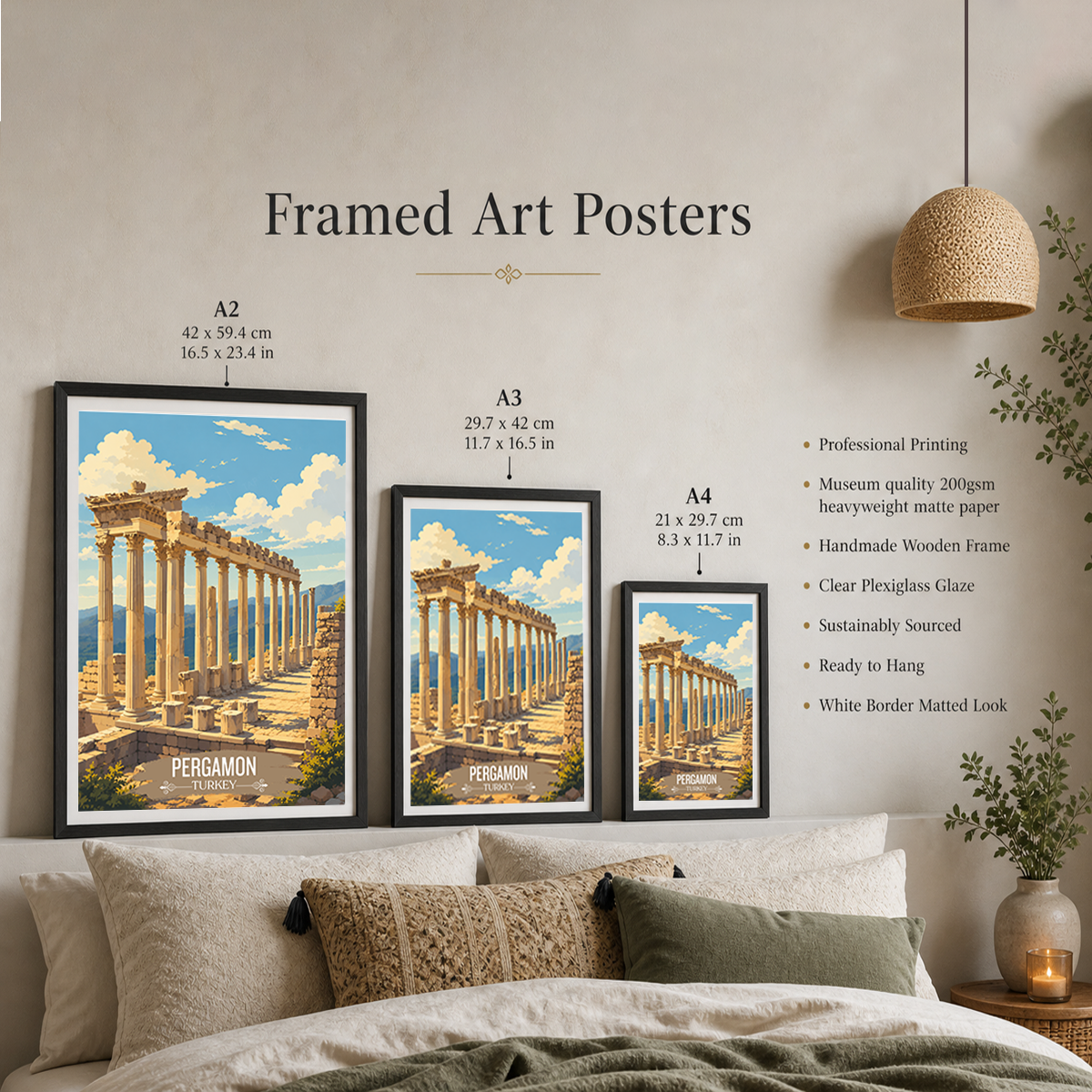 Pergamon - Turkey - Vintage Travel Wall Art Poster Print