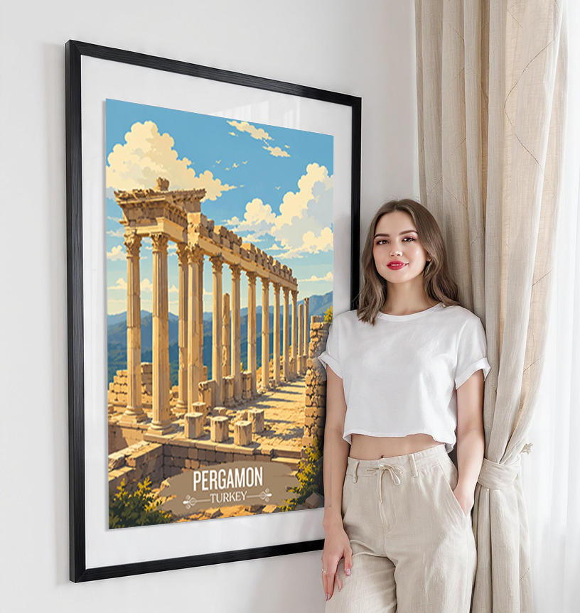 Pergamon - Turkey - Vintage Travel Wall Art Poster Print