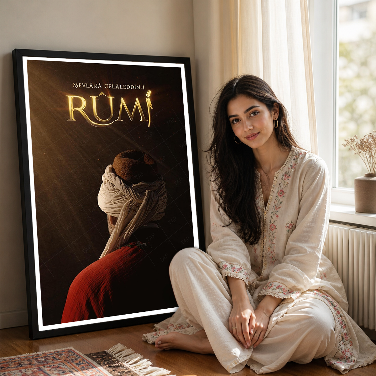 Mevlana Rumi - Turkey - Vintage Travel Wall Art Poster Print