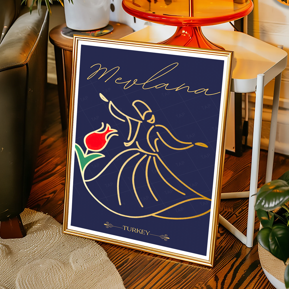 Rumi - Turkey - Vintage Travel Wall Art Poster Print