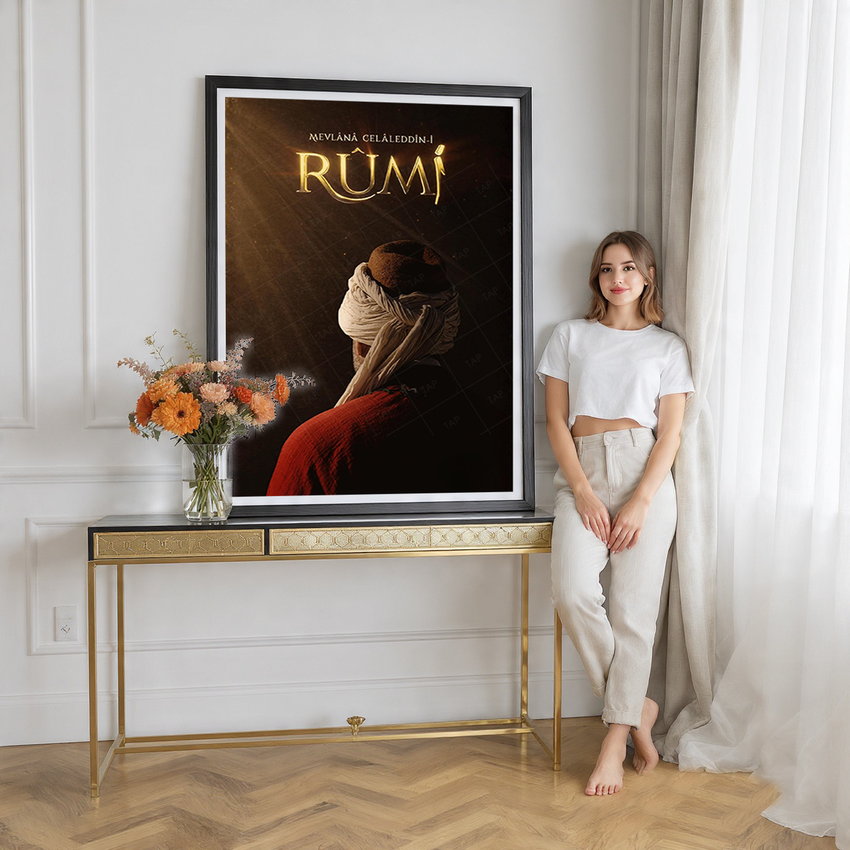 Mevlana Rumi - Turkey - Vintage Travel Wall Art Poster Print