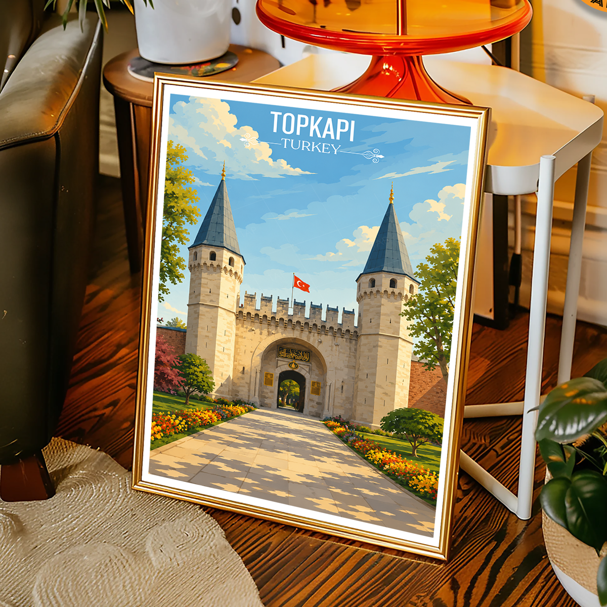 Topkapi - Turkey - Vintage Travel Wall Art Poster Print