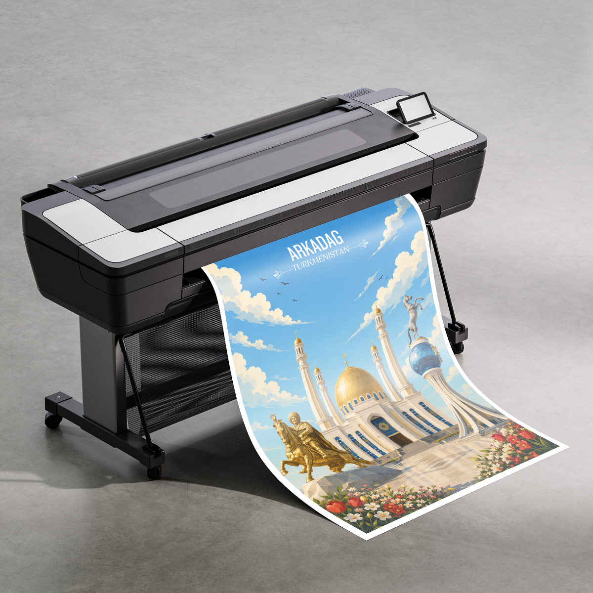 Arkadag - Turkmenistan - Travel Poster Vintage Style Wall Art Print