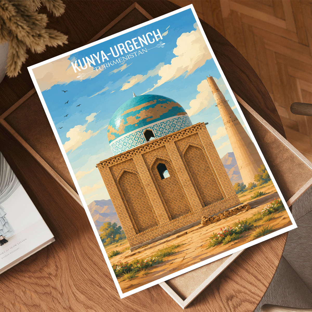 Kunya-Urgench - Turkmenistan - Travel Poster Vintage Style Wall Art Print