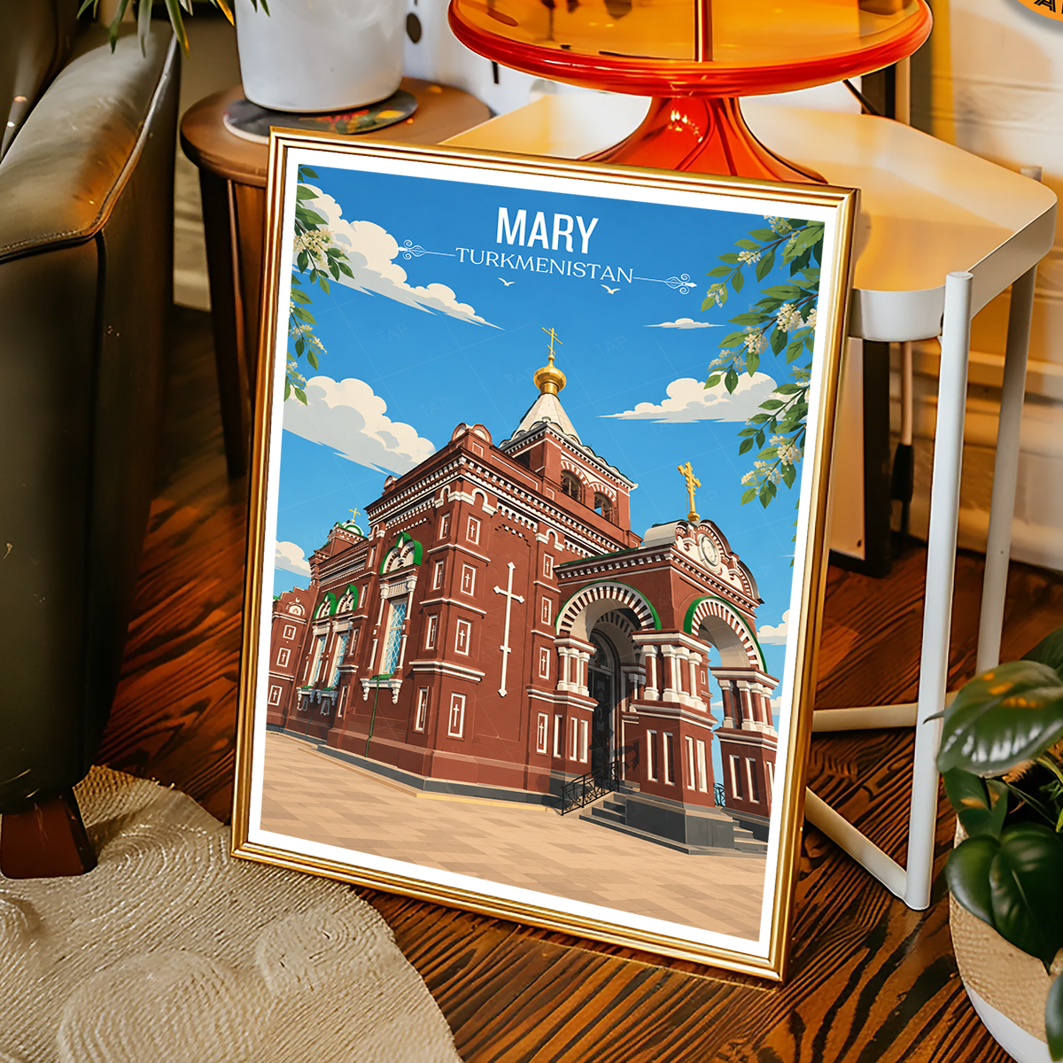 Mary - Turkmenistan - Travel Poster Vintage Style Wall Art Print