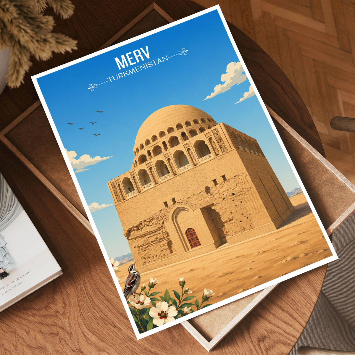 Merv - Turkmenistan - Travel Poster Vintage Style Wall Art Print