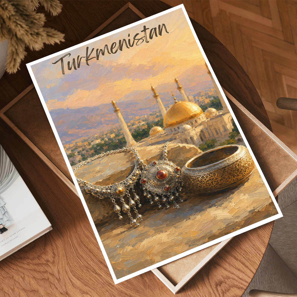 Turkmenistan - Travel Poster Vintage Style Wall Art Print