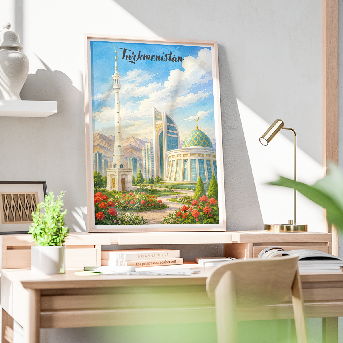Turkmenistan - Travel Poster Vintage Style Wall Art Print