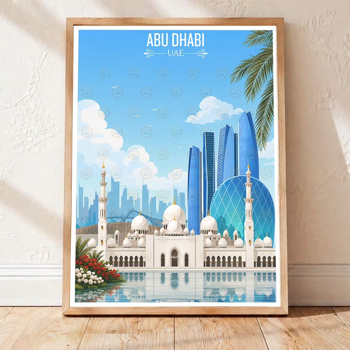 Abu Dhabi - UAE - Travel Art Print Wall Deco Poster