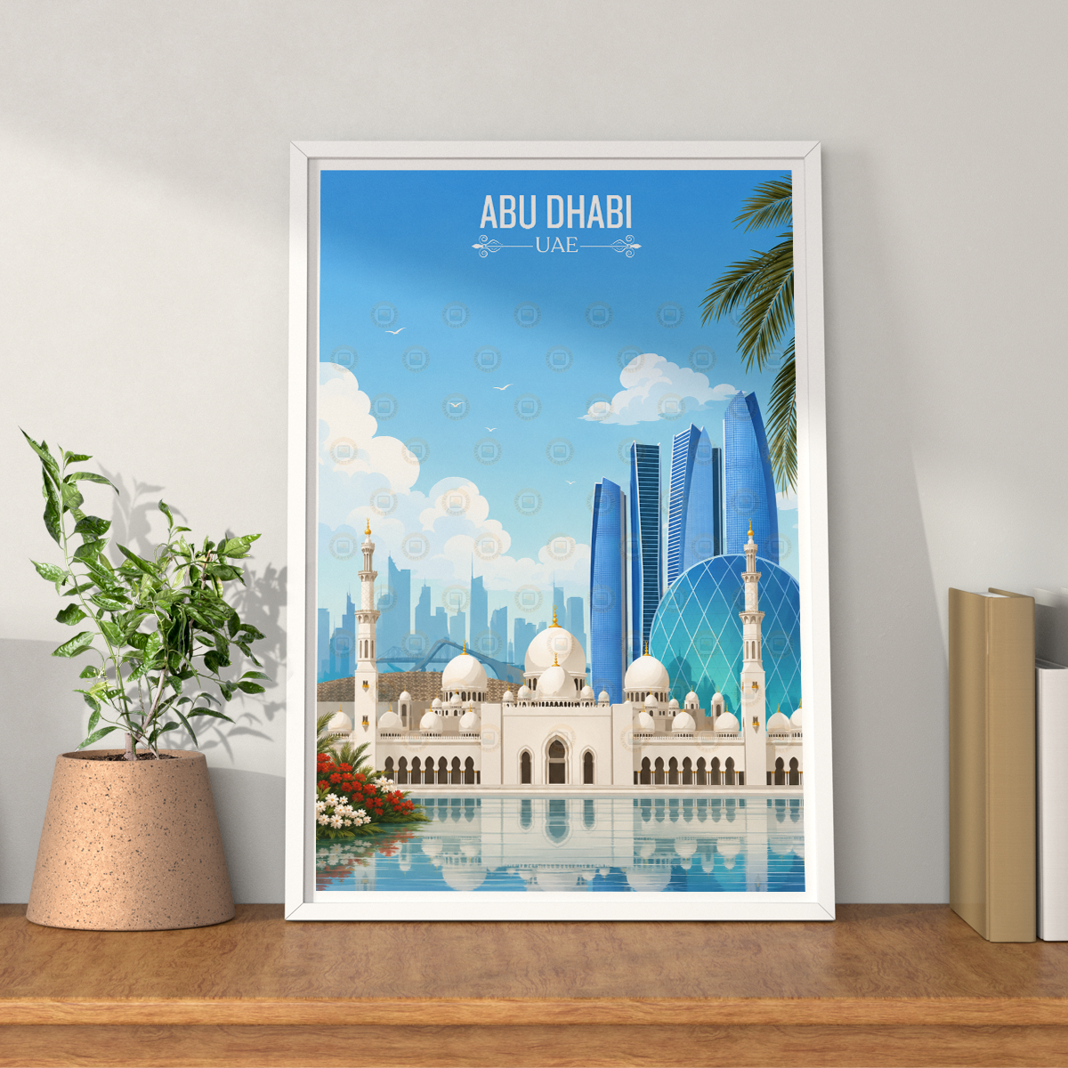 Abu Dhabi - UAE - Travel Art Print Wall Deco Poster