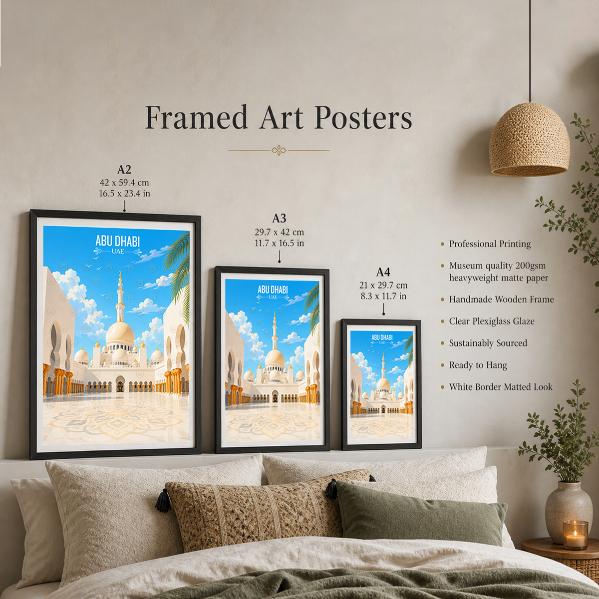 Abu Dhabi - UAE - Travel Art Print Wall Deco Poster