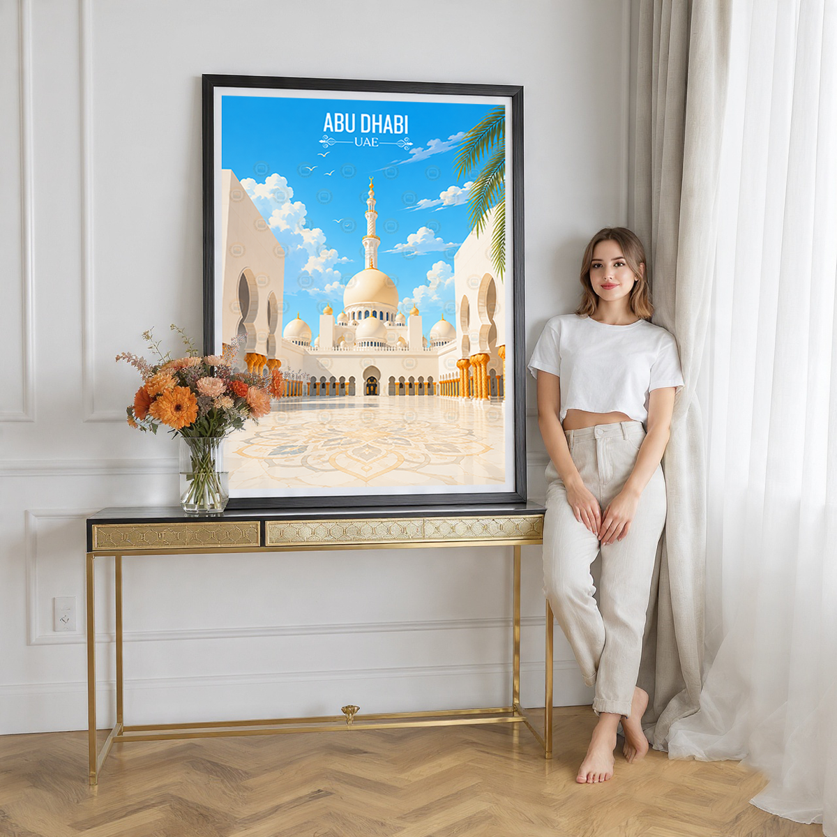 Abu Dhabi - UAE - Travel Art Print Wall Deco Poster