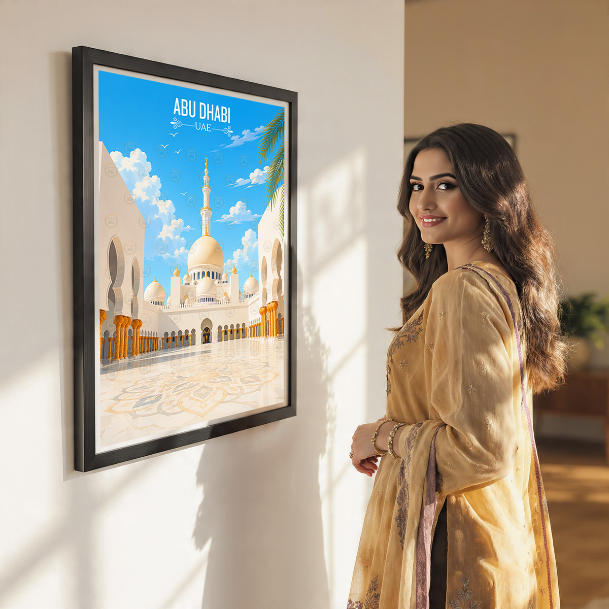 Abu Dhabi - UAE - Travel Art Print Wall Deco Poster
