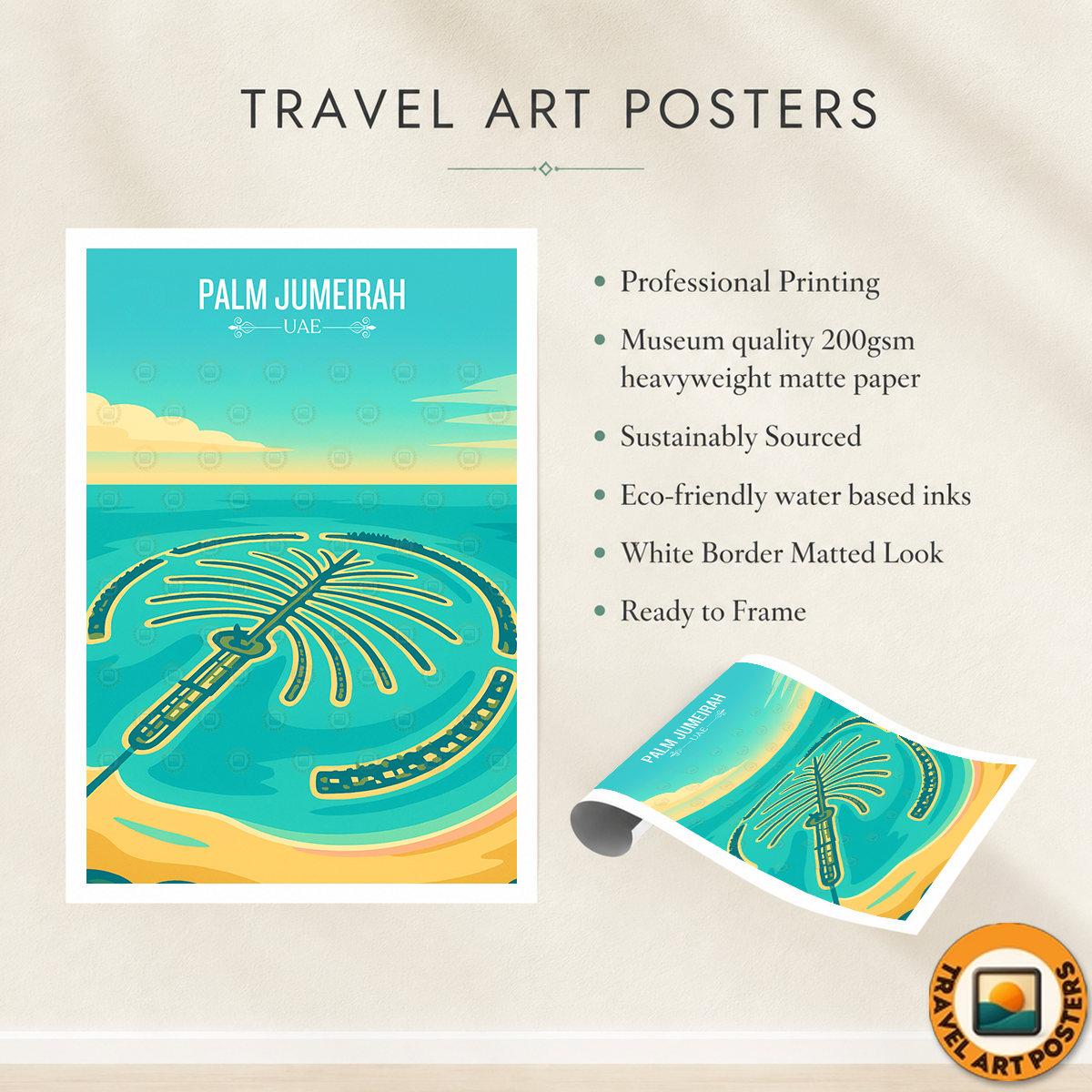 Atlantis, Palm Jumeirah - UAE - Travel Art Print Wall Deco Poster
