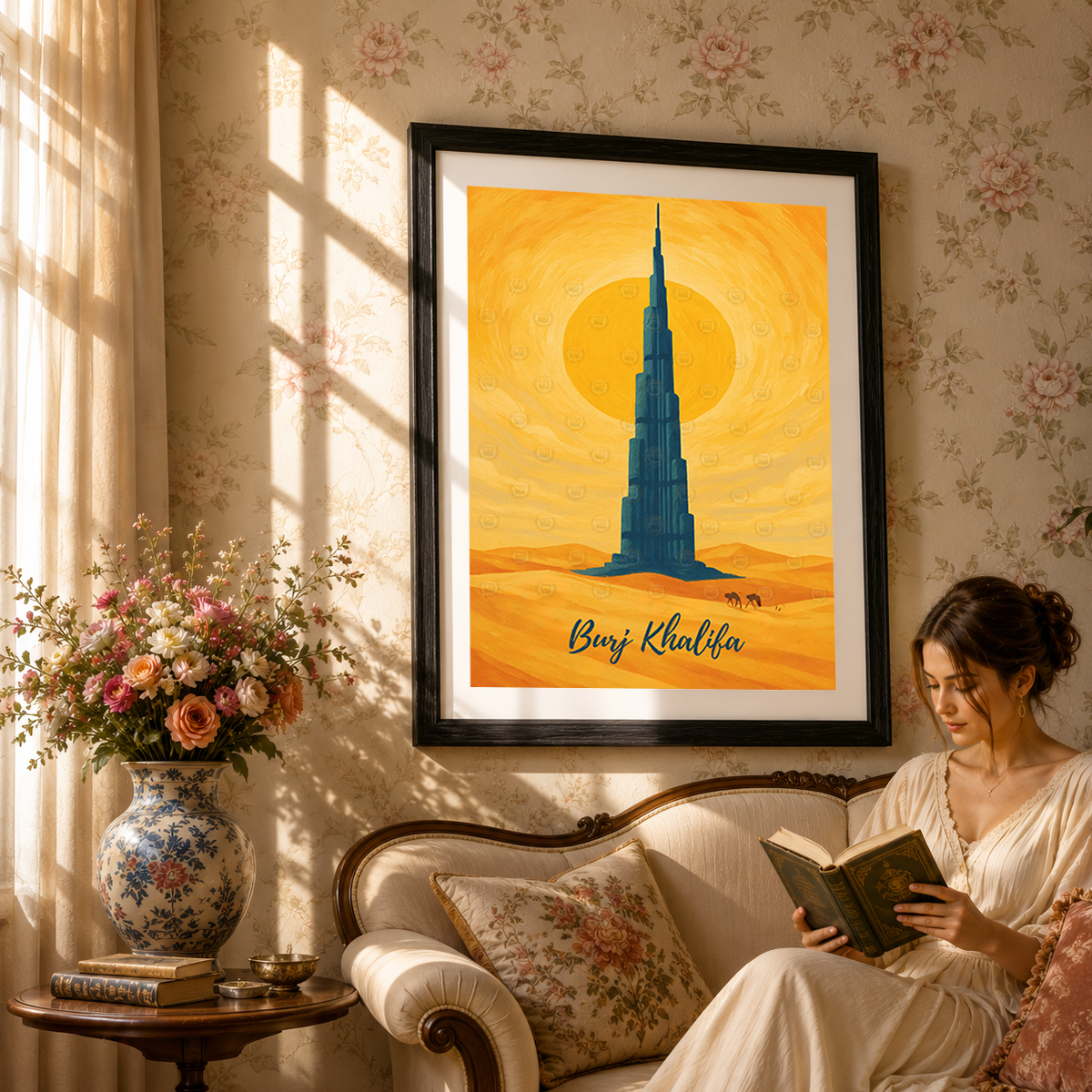 Burj Khalifa - UAE - Travel Art Print Wall Deco Poster