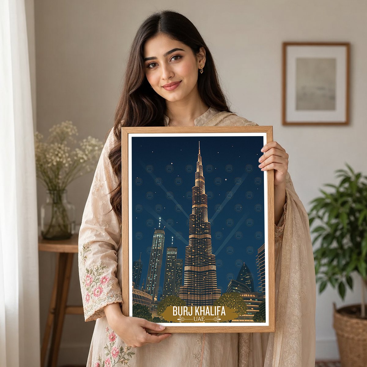 Burj Khalifa - UAE - Travel Art Print Wall Deco Poster