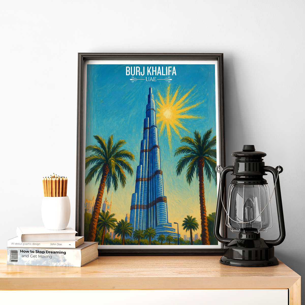Burj Khalifa - UAE - Travel Art Print Wall Deco Poster