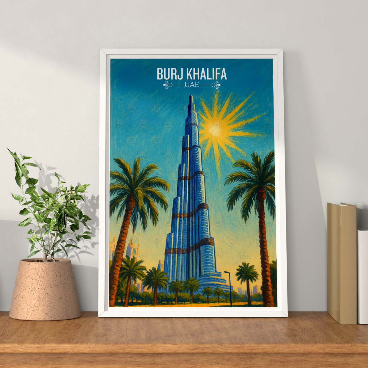 Burj Khalifa - UAE - Travel Art Print Wall Deco Poster