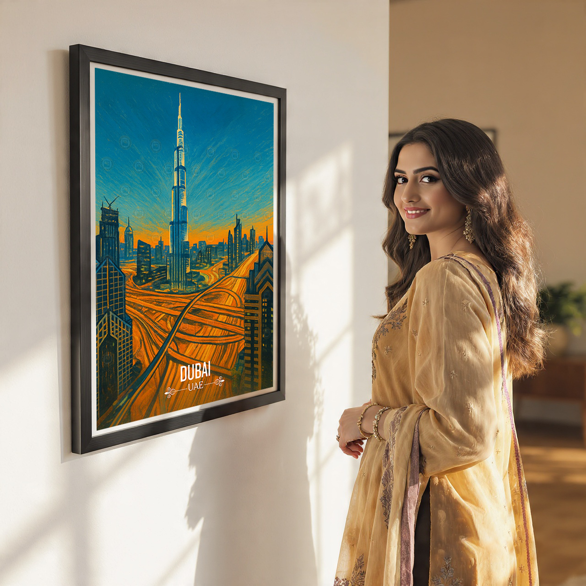 Dubai - UAE - Travel Art Print Wall Deco Poster