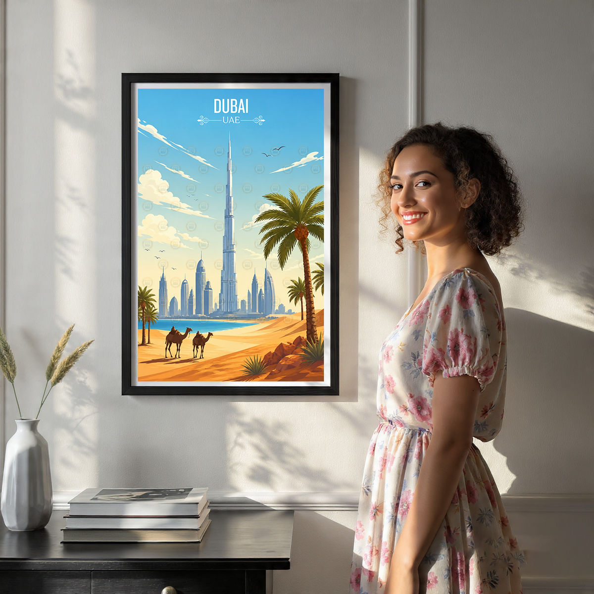 Dubai - UAE - Travel Art Print Wall Deco Poster - Travel Art Poster Print