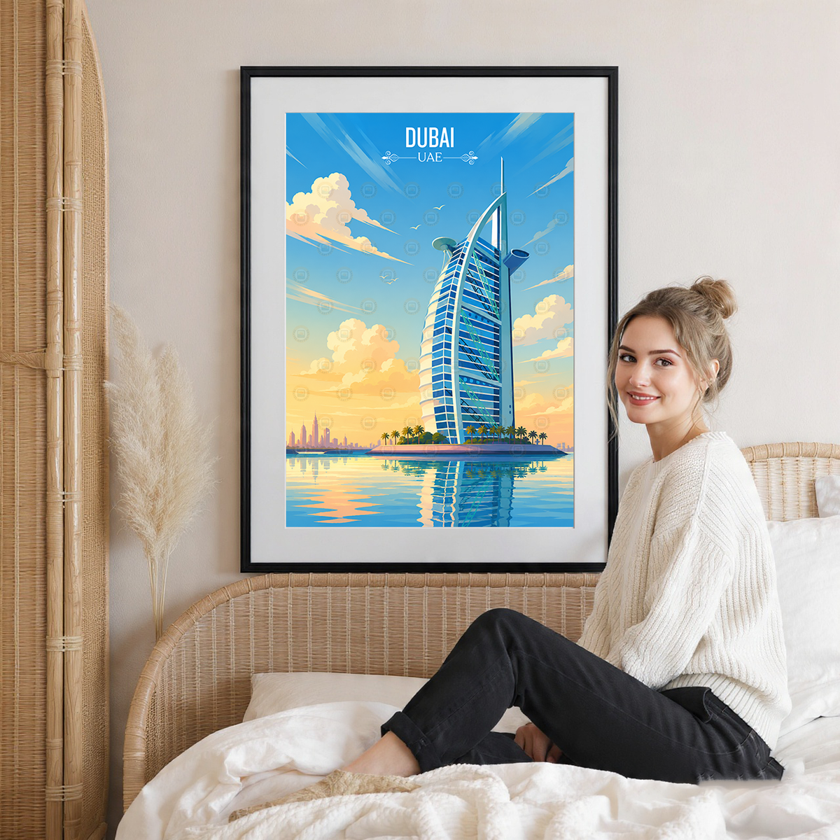 Dubai - UAE - Travel Art Print Wall Deco Poster - Travel Art Poster Print