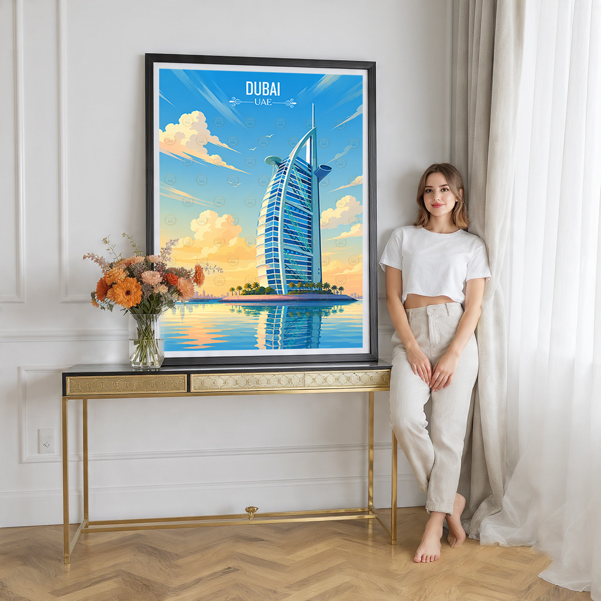 Dubai - UAE - Travel Art Print Wall Deco Poster - Travel Art Poster Print