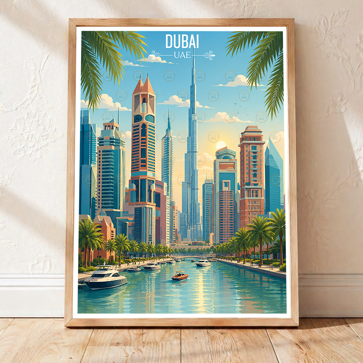 Dubai - UAE - Travel Art Print Wall Deco Poster - Travel Art Poster Print
