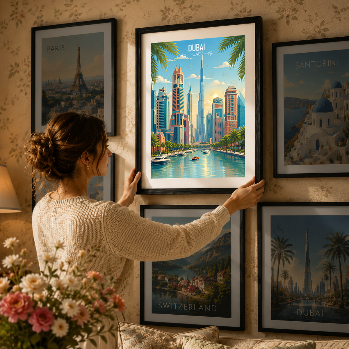 Dubai - UAE - Travel Art Print Wall Deco Poster - Travel Art Poster Print