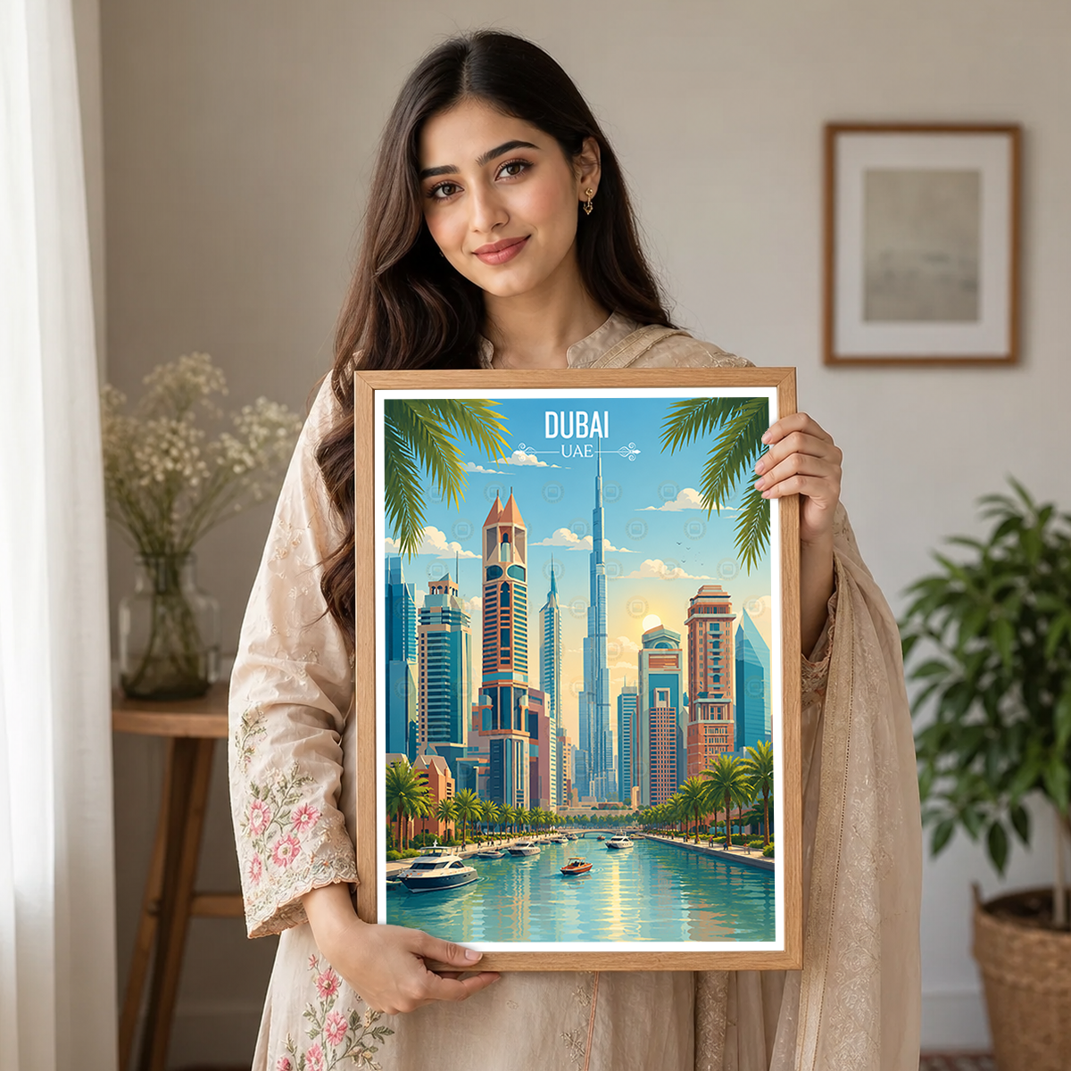 Dubai - UAE - Travel Art Print Wall Deco Poster - Travel Art Poster Print