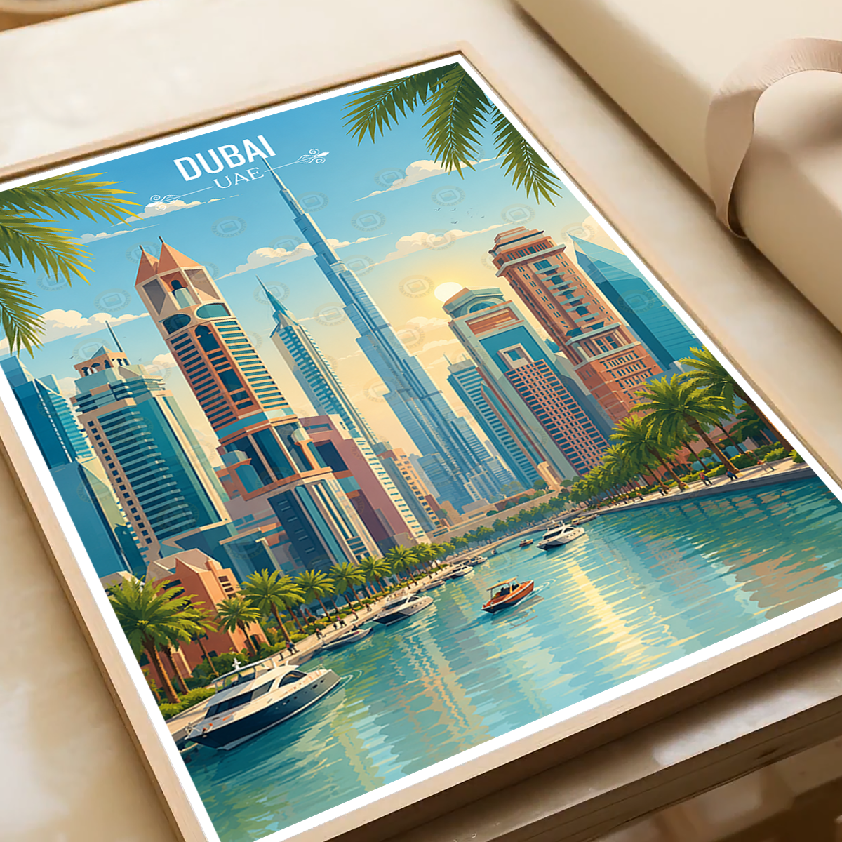 Dubai - UAE - Travel Art Print Wall Deco Poster - Travel Art Poster Print