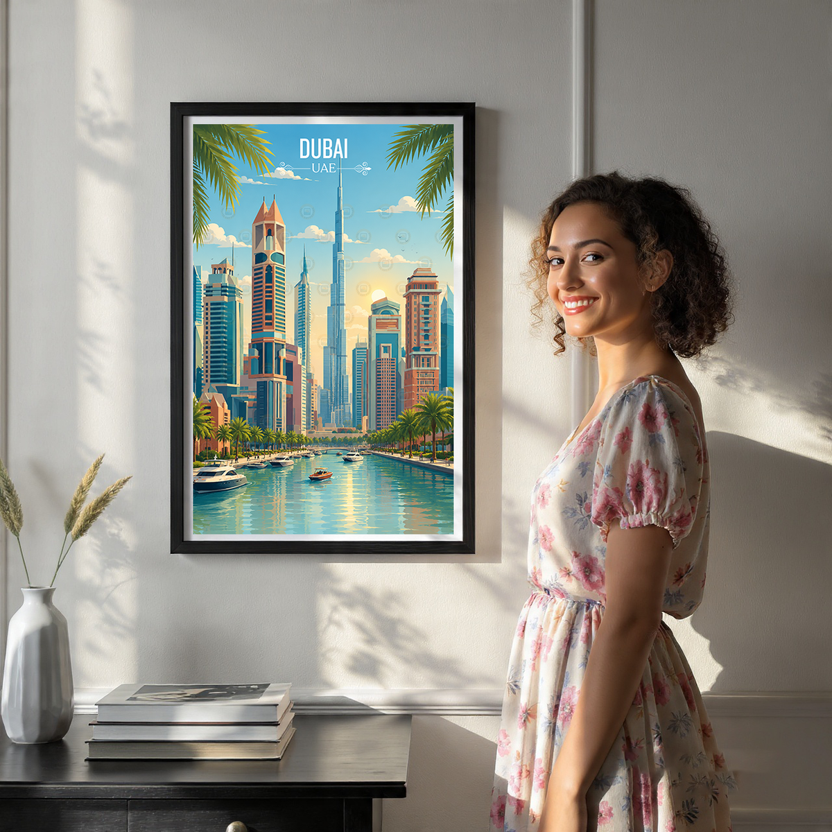 Dubai - UAE - Travel Art Print Wall Deco Poster - Travel Art Poster Print