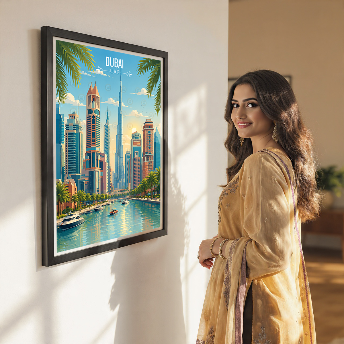 Dubai - UAE - Travel Art Print Wall Deco Poster - Travel Art Poster Print