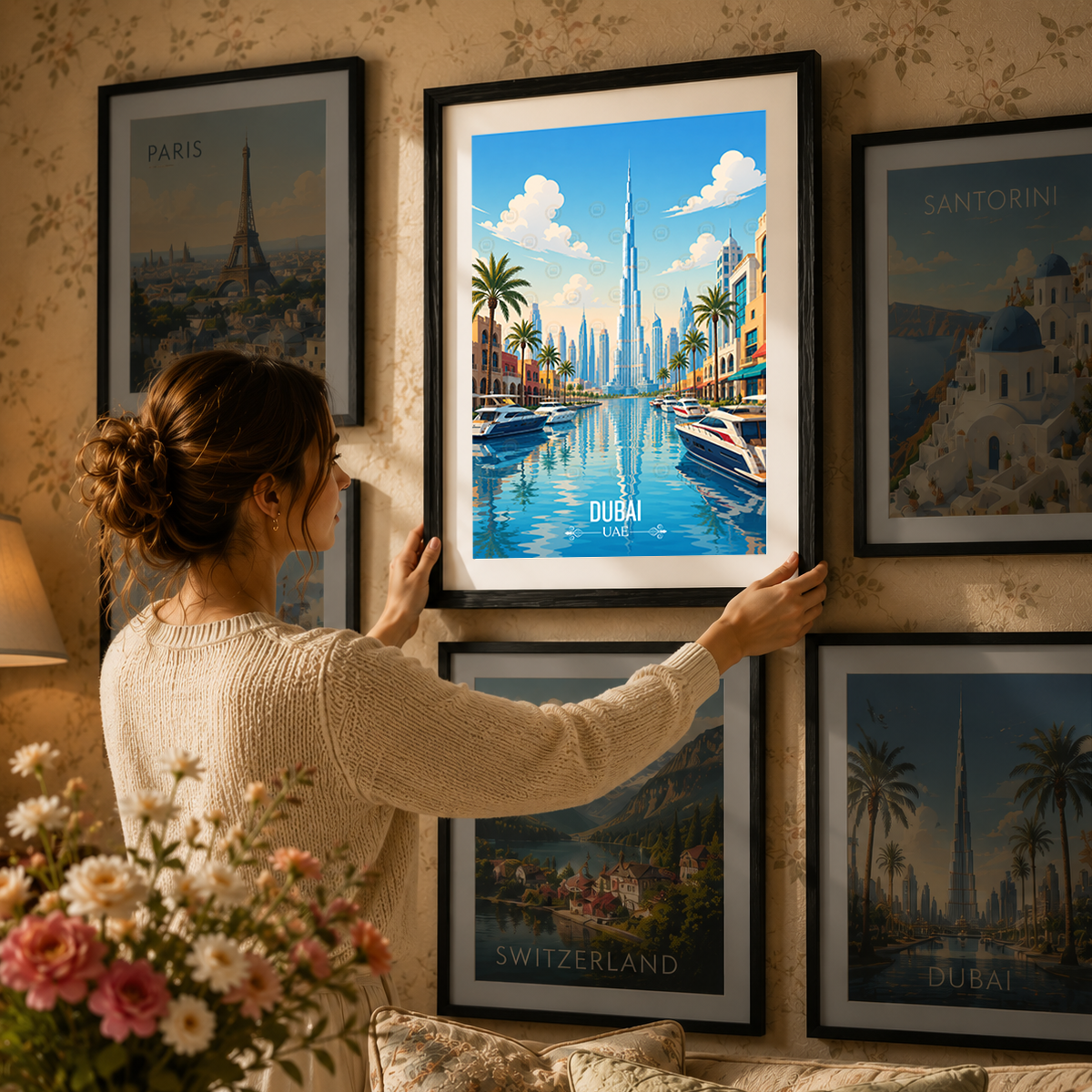Dubai - UAE - Travel Art Print Wall Deco Poster - Travel Art Poster Print