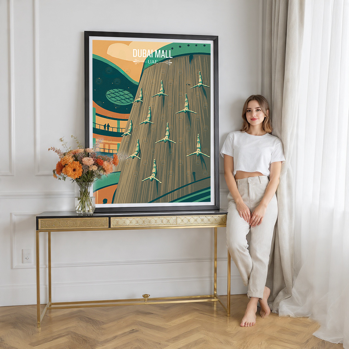Dubai Mall - UAE - Travel Art Print Wall Deco Poster