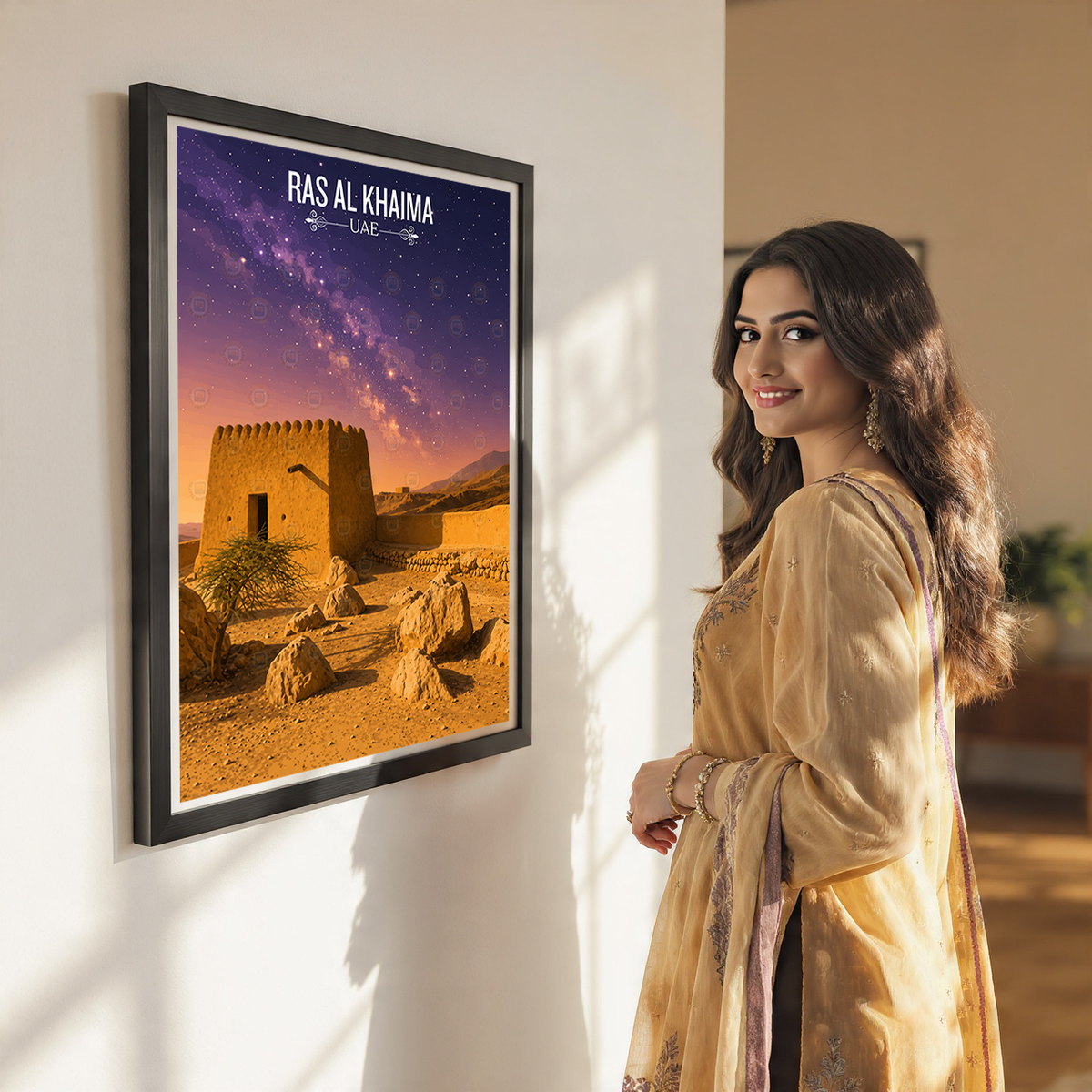 Ras Al Khaima - UAE - Travel Art Print Wall Deco Poster - Travel Art Poster Print