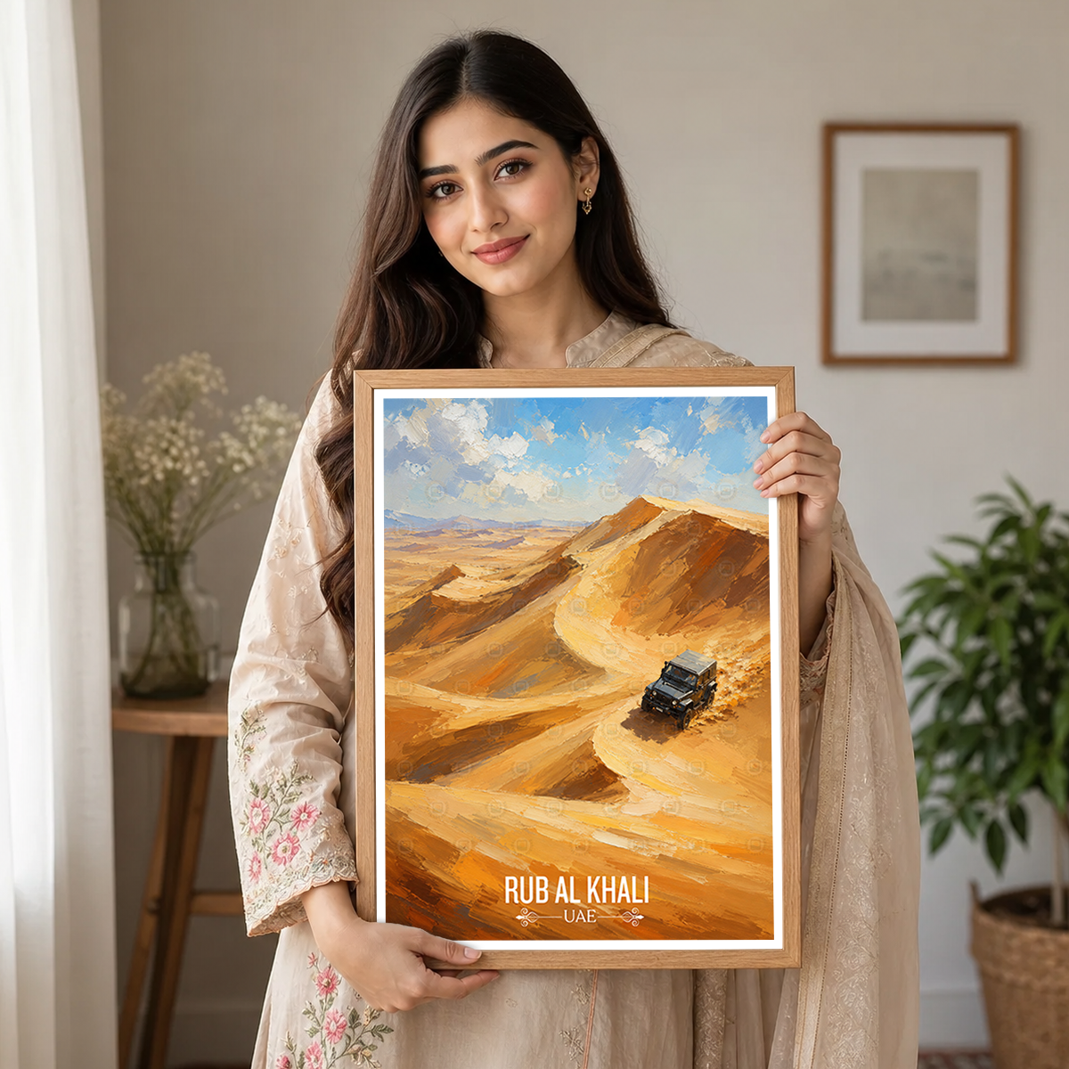Rub al Khali - UAE - Travel Art Print Wall Deco Poster - Travel Art Poster Print