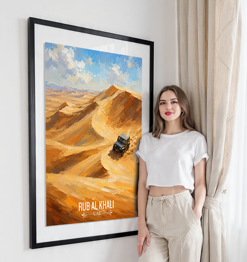 Rub al Khali - UAE - Travel Art Print Wall Deco Poster - Travel Art Poster Print