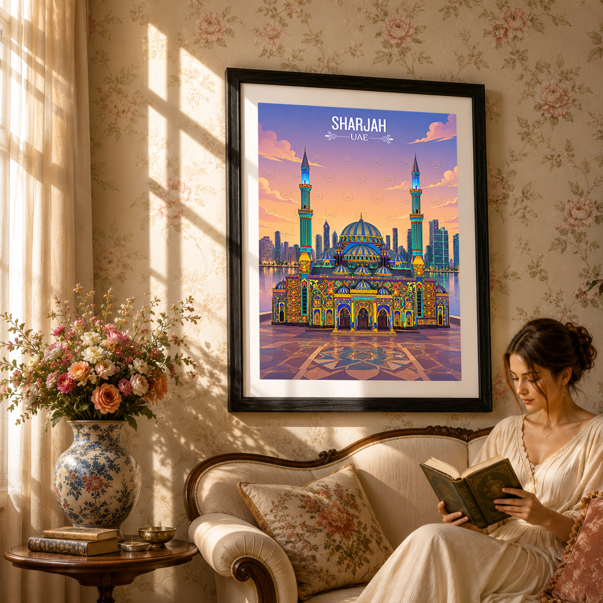 Sharjah - UAE - Travel Art Print Wall Deco Poster - Travel Art Poster Print
