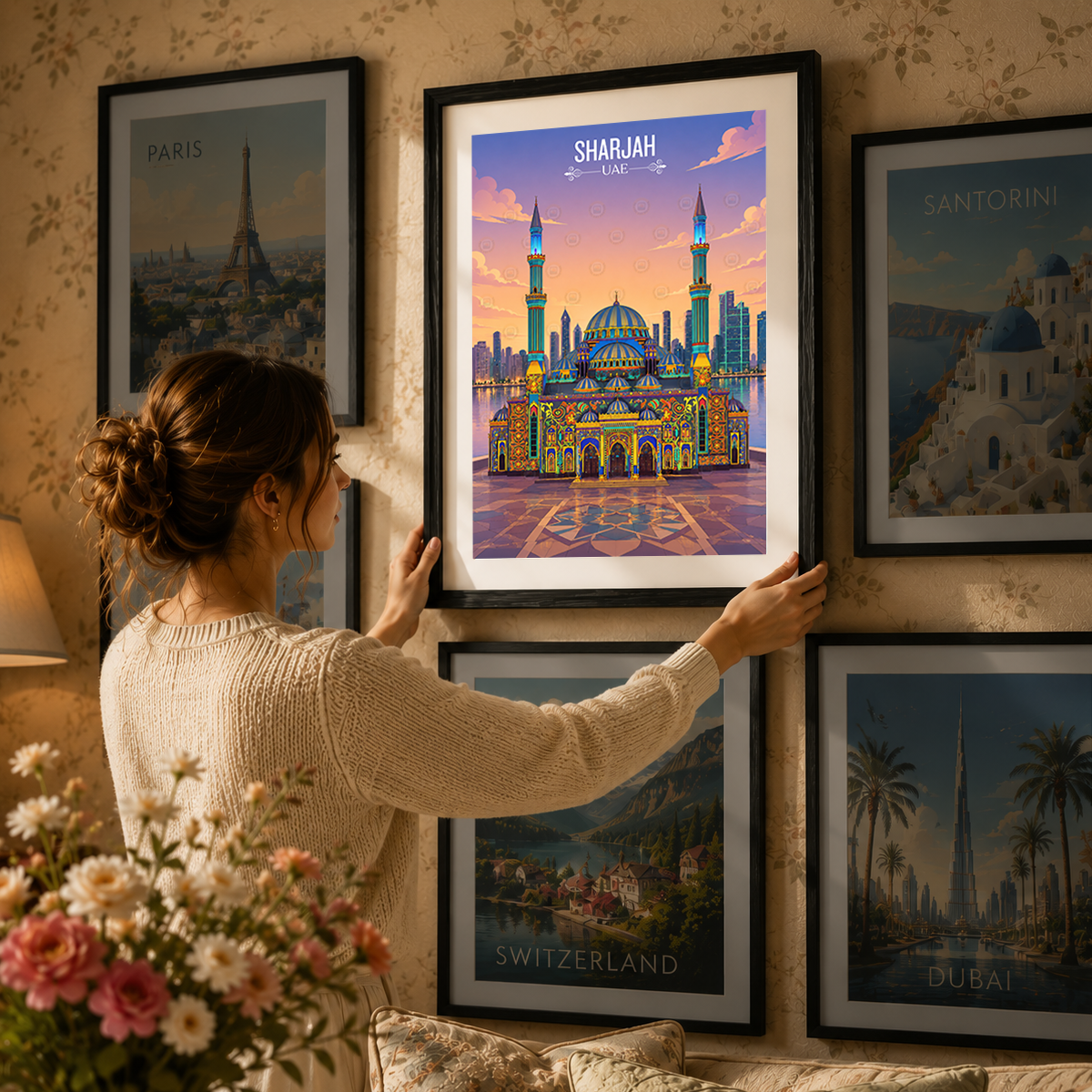 Sharjah - UAE - Travel Art Print Wall Deco Poster - Travel Art Poster Print