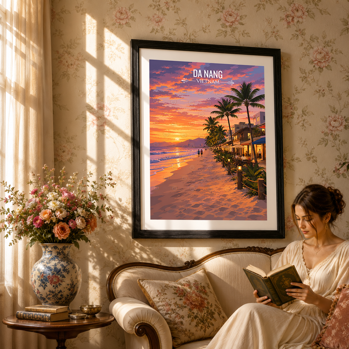Da Nang - Vietnam - Travel Poster Vintage Style Wall Art Print - Art Print - Travel Art Poster