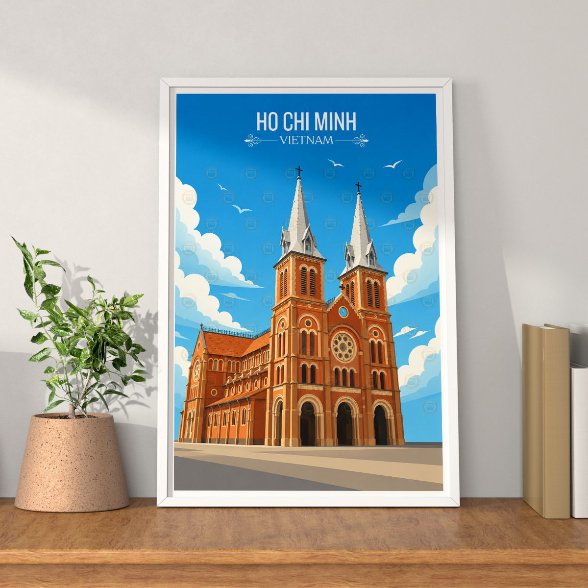 Ho Chi Minh - Vietnam - Travel Poster Vintage Style Wall Art Print - Art Print - Travel Art Poster