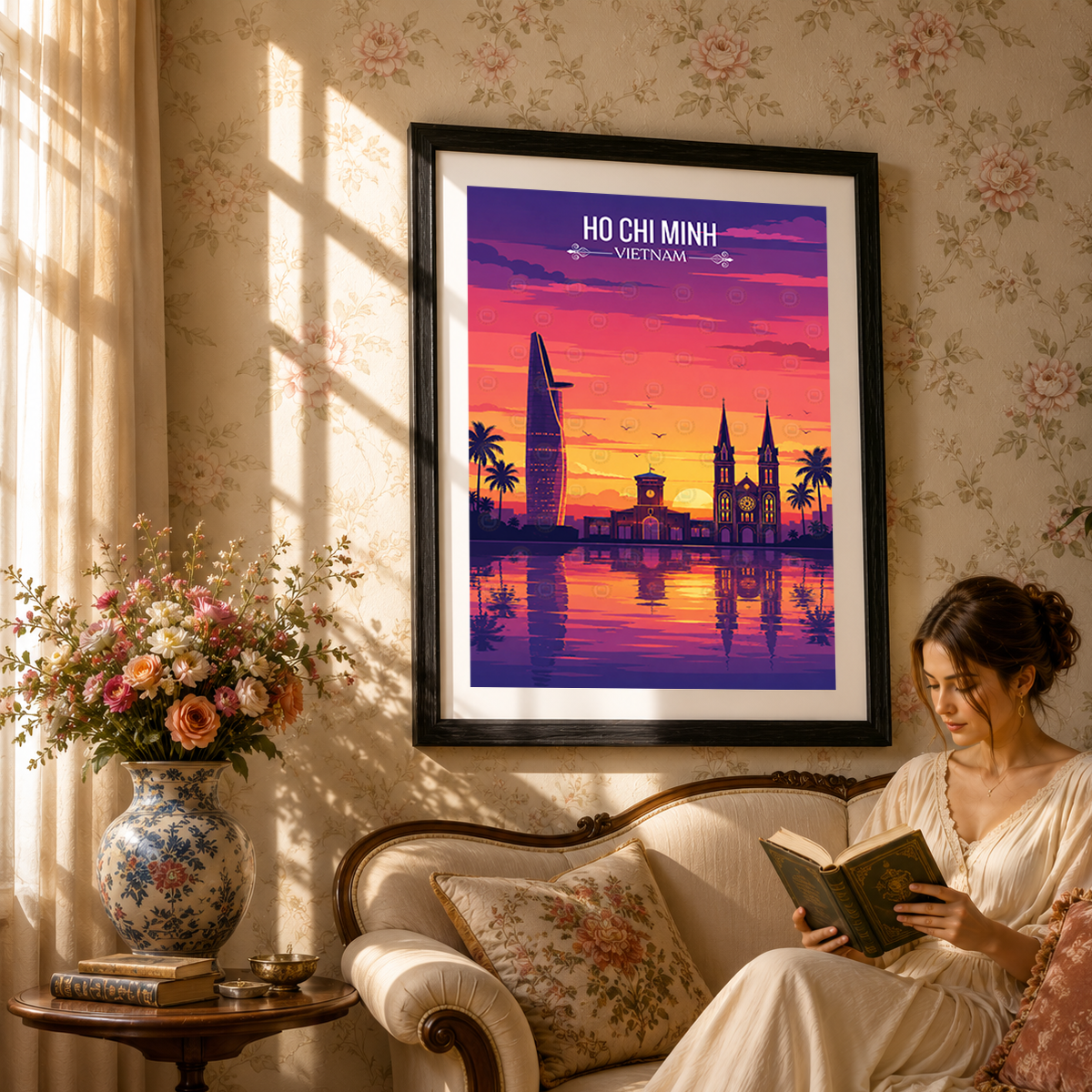 Ho Chi Minh - Vietnam - Travel Poster Vintage Style Wall Art Print - Art Print - Travel Art Poster