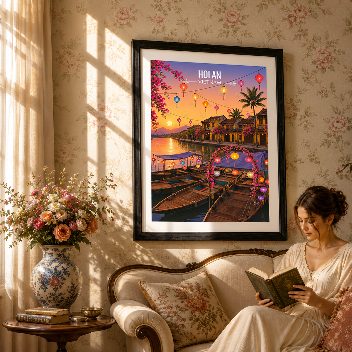 Hoi An - Vietnam - Travel Poster Vintage Style Wall Art Print - Art Print - Travel Art Poster