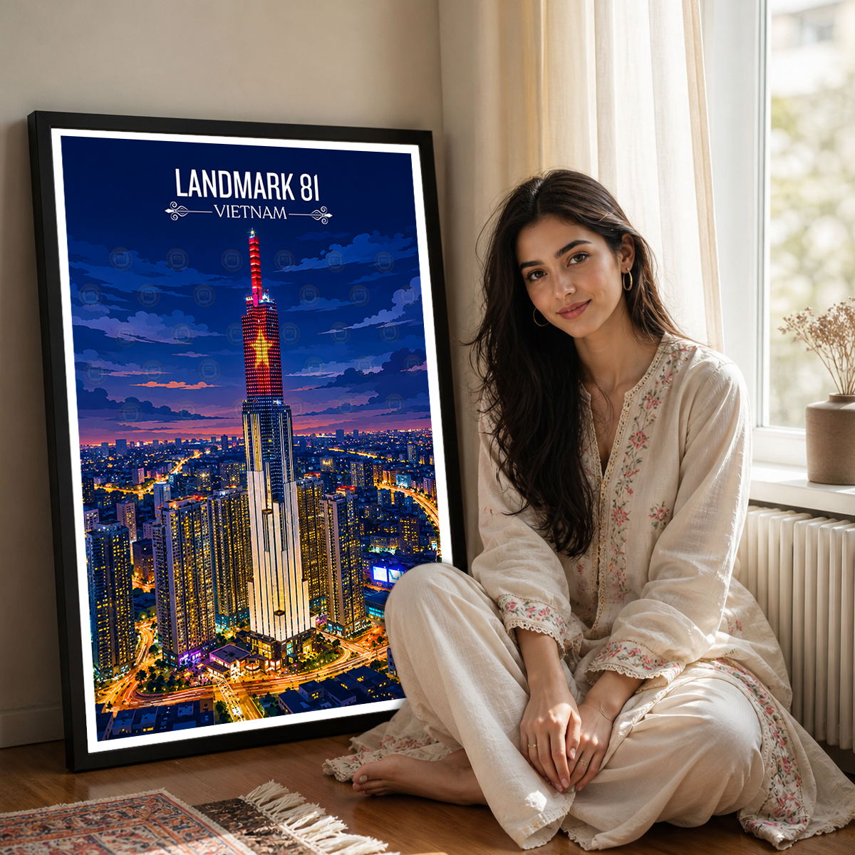 Landmark 81 - Vietnam - Travel Poster Vintage Style Wall Art Print - Art Print - Travel Art Poster