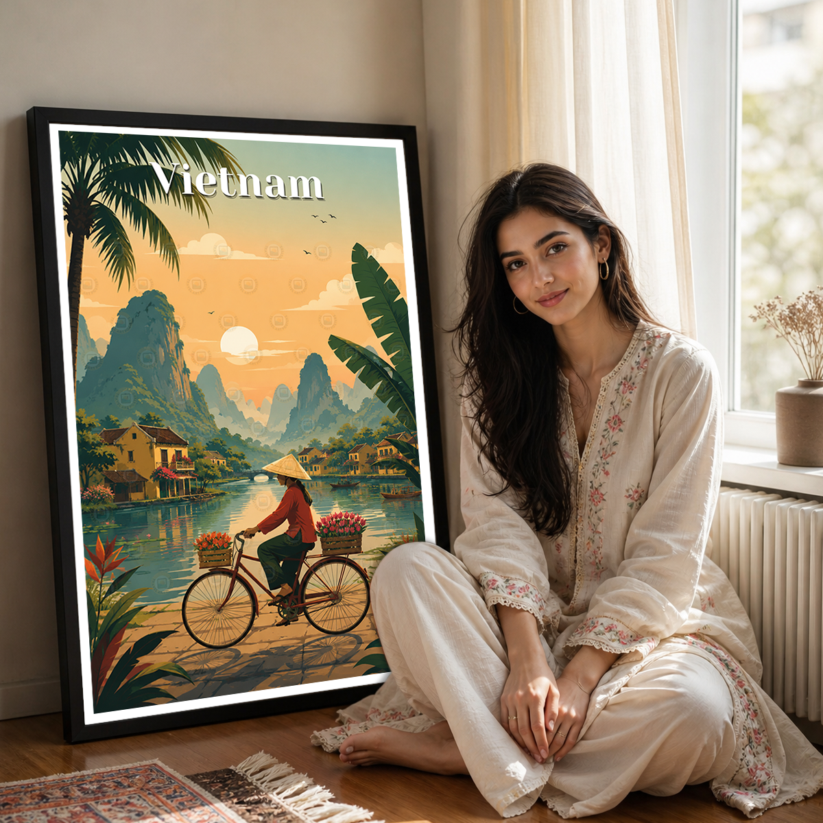 Vietnam - Travel Poster Vintage Style Wall Art Print - Art Print - Travel Art Poster