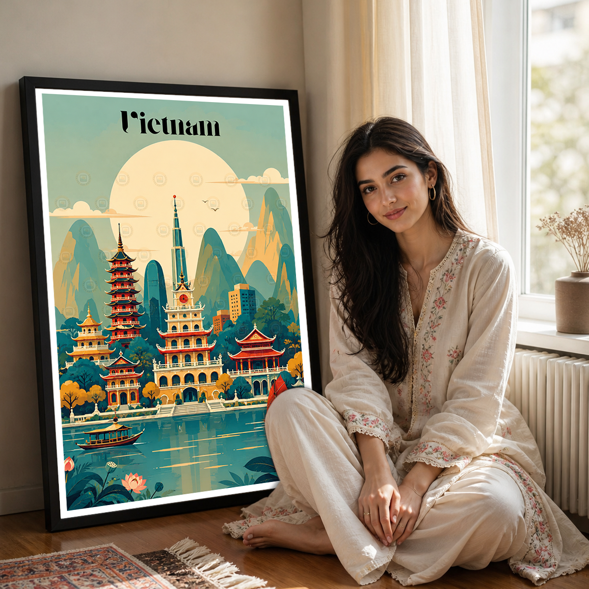 Vietnam - Travel Poster Vintage Style Wall Art Print - Art Print - Travel Art Poster