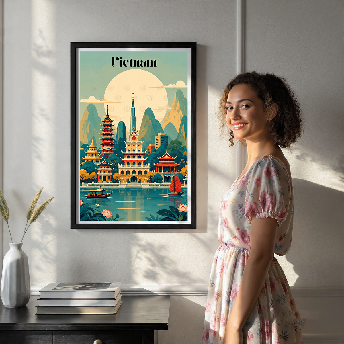 Vietnam - Travel Poster Vintage Style Wall Art Print - Art Print - Travel Art Poster